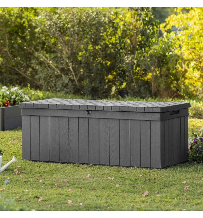 Keter Boîte de rangement de jardin Darwin 380 L Gris | Mobilier & Déco