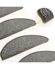 Tapis de marches d'escalier 15 pcs Anthracite 56x17x3 cm | Mobilier & Déco