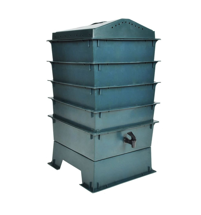 Lombricomposteur 4 plateaux 42 x 42 x 60 cm | Mobilier & Déco