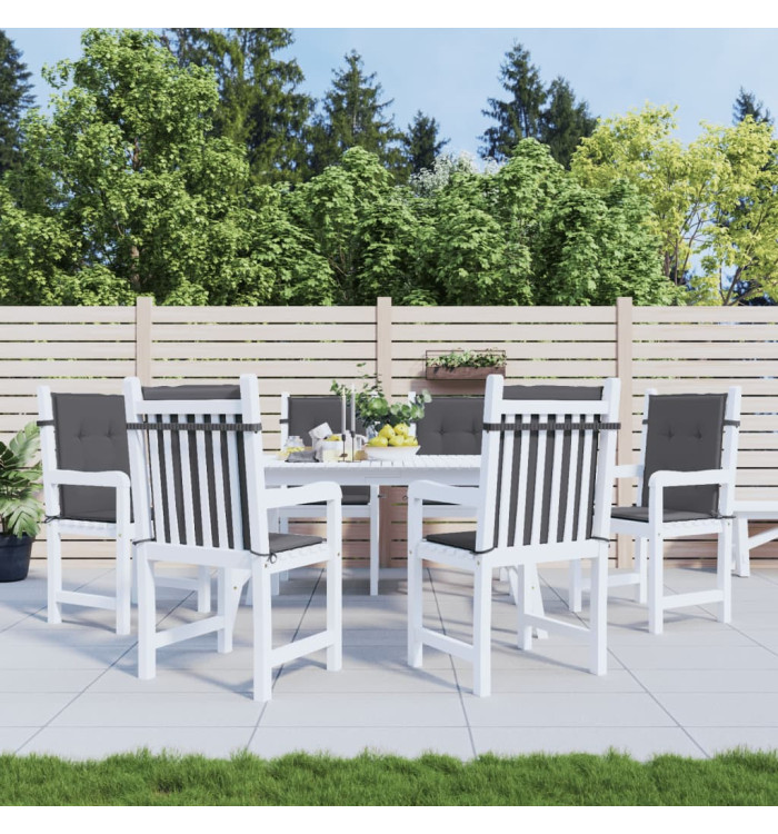 Coussins de chaise de jardin à dossier bas lot de 6 anthracite | Mobilier & Déco