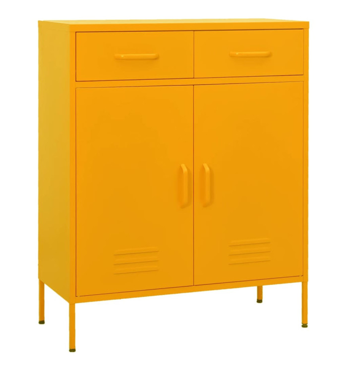 Armoire de rangement Jaune moutarde 80x35x101,5 cm Acier | Mobilier & Déco