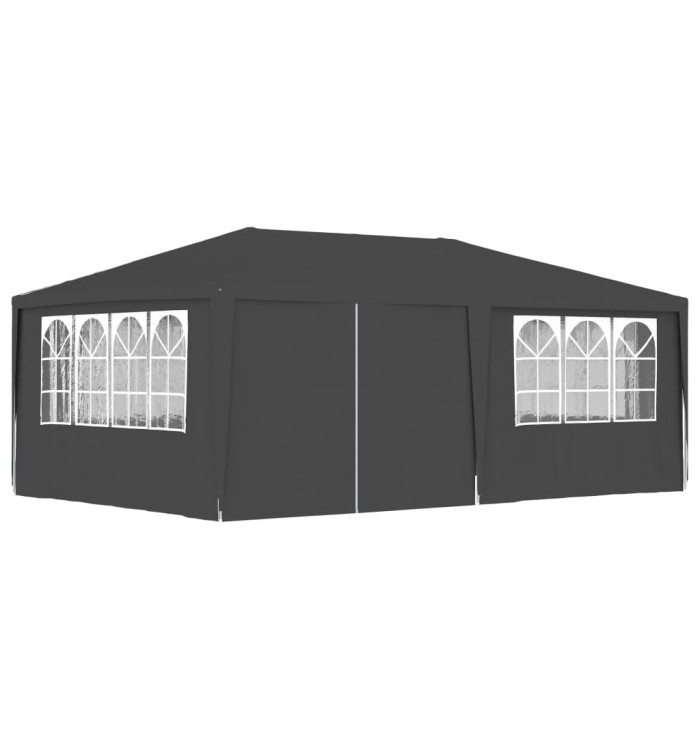 Tente de réception et parois latérales 4x6 m Anthracite 90 g/m² | Mobilier & Déco