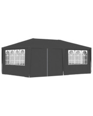 Tente de réception et parois latérales 4x6 m Anthracite 90 g/m² | Mobilier & Déco