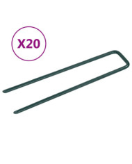 Clous pour gazon artificiel 20 pcs Forme de U Fer | Mobilier & Déco