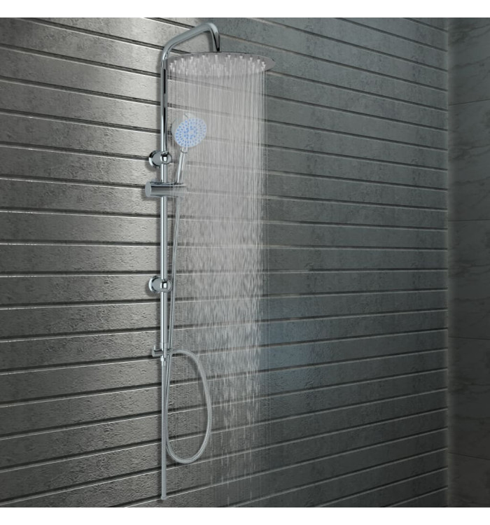 Ensemble de douche à deux têtes avec douchette Acier inoxydable | Mobilier & Déco