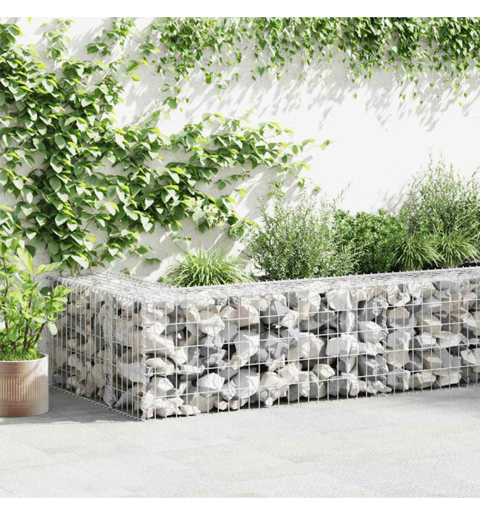 Mur en gabion avec couvercles Acier galvanisé 300 x 50 x 50 cm | Mobilier & Déco