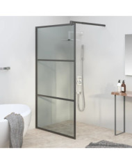 Paroi de douche 100x195 cm Verre ESG foncé Noir | Mobilier & Déco