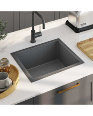 Évier de cuisine fait main Noir Acier inoxydable | Mobilier & Déco