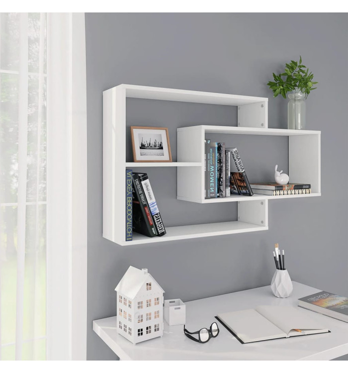 Étagères murales Blanc 104x20x58,5 cm Bois d'ingénierie | Mobilier & Déco