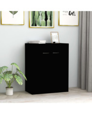 Buffet noir 60x30x75 cm bois d'ingénierie | Mobilier & Déco
