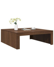 Table basse Chêne marron 100x100x35 cm Bois d'ingénierie | Mobilier & Déco