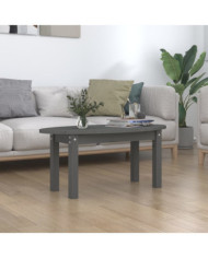 Table basse Gris 80x40x35 cm Bois massif de pin | Mobilier & Déco
