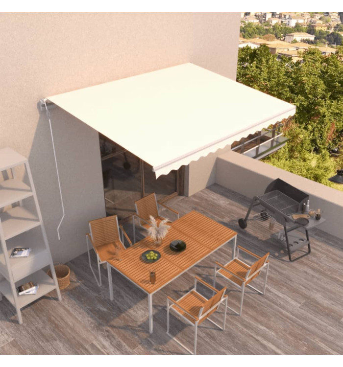 Auvent rétractable automatique 450x350 cm Crème | Mobilier & Déco