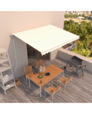 Auvent rétractable automatique 450x350 cm Crème | Mobilier & Déco