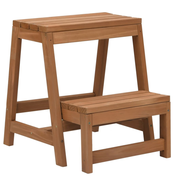 Escabeau pliable Bois de sapin massif | Mobilier & Déco