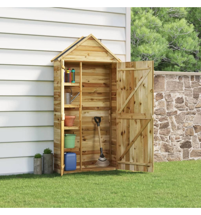 Abri à outils de jardin 107x37x220 cm Bois de pin imprégné | Mobilier & Déco