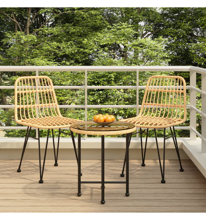 Ensemble à manger de jardin 3 pcs Résine tressée | Mobilier & Déco