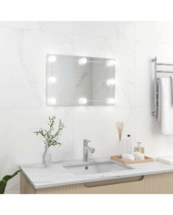 Miroir mural avec lampes LED Rectangulaire Verre | Mobilier & Déco