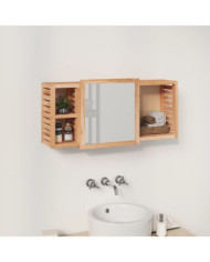 Armoire à miroir 80x17x34 cm Bois massif de noyer | Mobilier & Déco