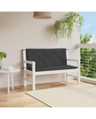 Coussin de banc de jardin noir 120x(50+50)x7 cm tissu oxford | Mobilier & Déco
