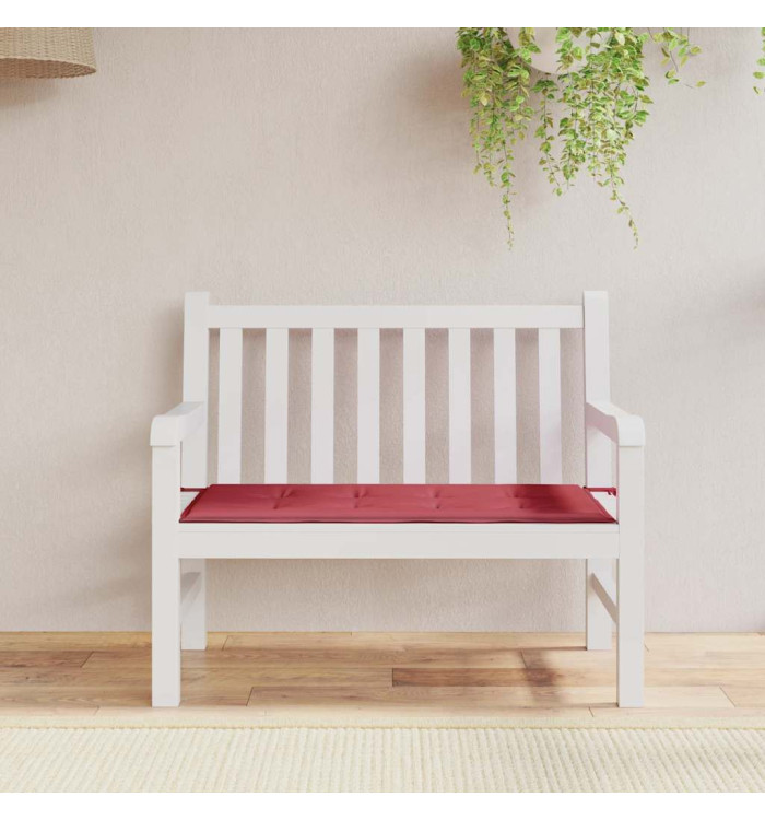 Coussin de banc de jardin rouge bordeaux 100x50x4 cm | Mobilier & Déco