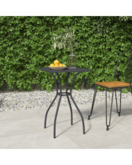 Table de jardin anthracite 50x50x72 cm treillis d'acier | Mobilier & Déco