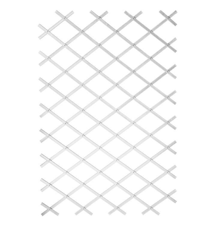 Nature Palissade de jardin 50 x 150 cm PVC Blanc | Mobilier & Déco