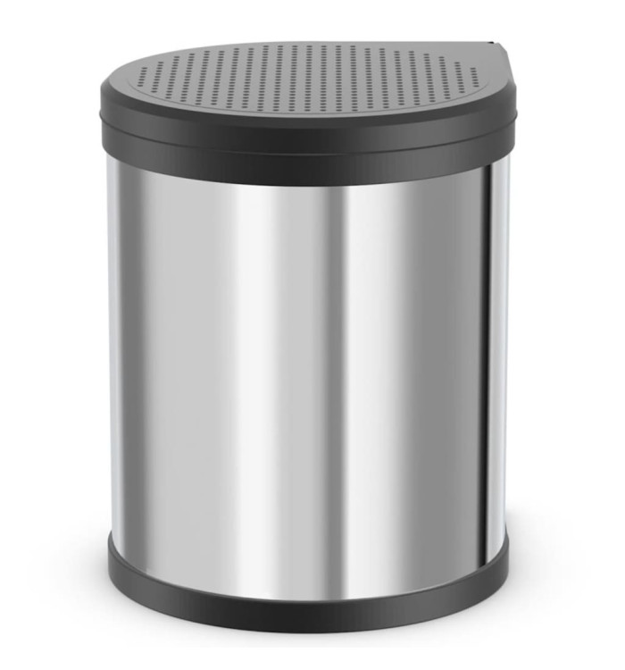 Hailo Poubelle Compact-Box Taille M 15 L Acier Inoxydable 3555-101 | Mobilier & Déco
