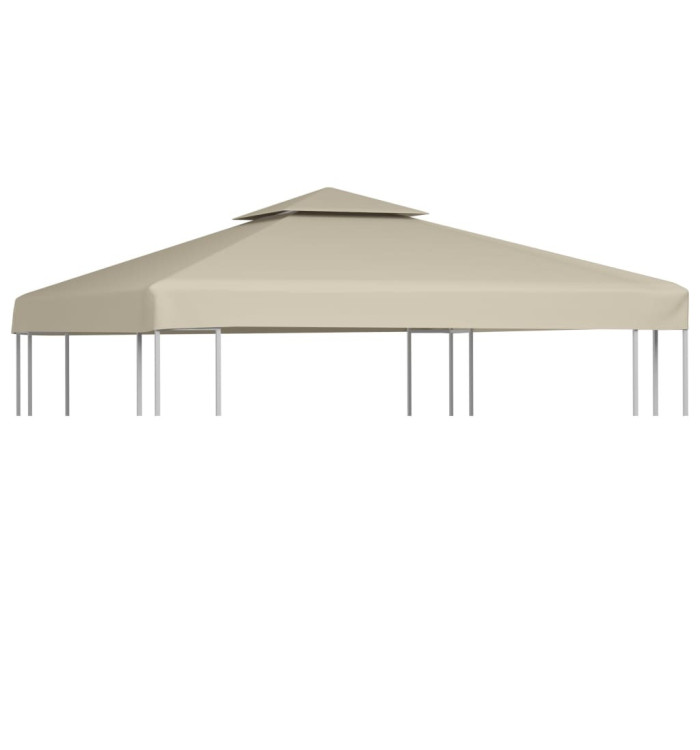 Recouvrement de remplacement d'auvent 310 g/m² Beige 3x3 m | Mobilier & Déco