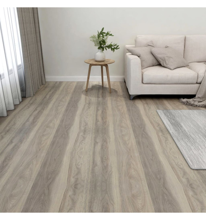 Dalles de plancher autoadhésives 20 pcs PVC 1,86 m² taupe | Mobilier & Déco