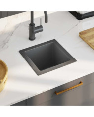 Évier de cuisine fait main Noir Acier inoxydable | Mobilier & Déco