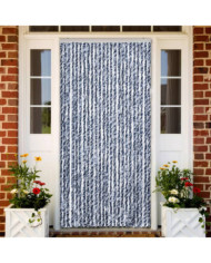 Moustiquaire Bleu blanc et argenté 100x220 cm Chenille | Mobilier & Déco