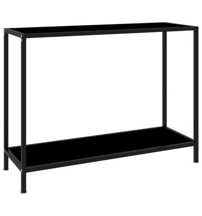 Table console Noir 100x35x75 cm Verre trempé | Mobilier & Déco