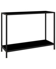 Table console Noir 100x35x75 cm Verre trempé | Mobilier & Déco