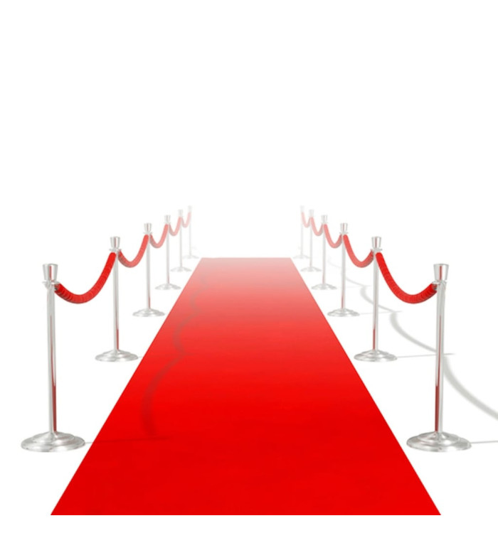 Tapis rouge 1 x 5 m 400 g/m² | Mobilier & Déco