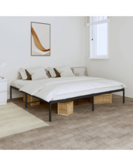 Cadre de lit métal noir 180x200 cm | Mobilier & Déco