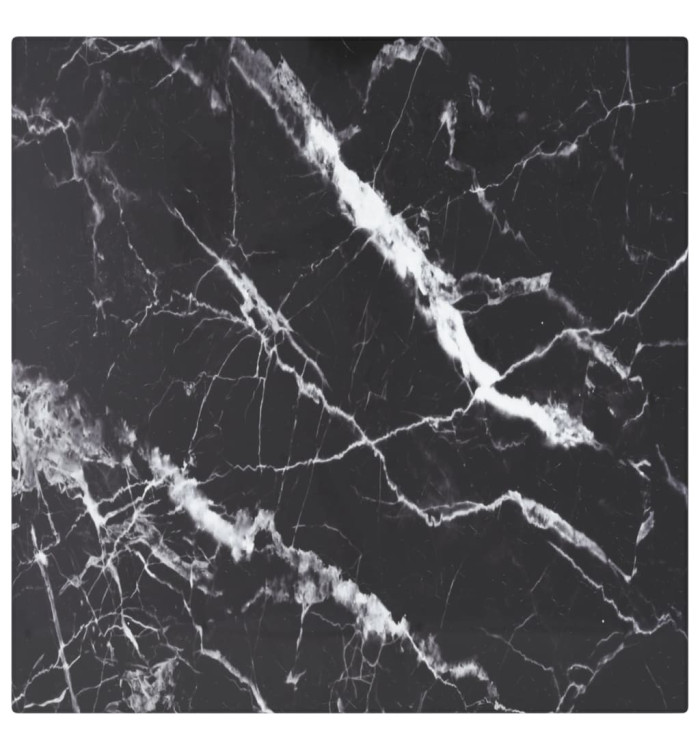 Dessus de table noir 30x30 cm 6 mm verre trempé design marbre | Mobilier & Déco