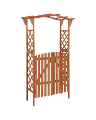Pergola avec portail 116x40x204 cm Bois de sapin massif | Mobilier & Déco