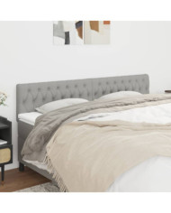 Têtes de lit 2 pcs Gris clair 100x7x78/88 cm Tissu | Mobilier & Déco