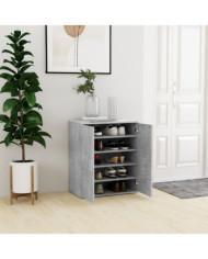 Armoire à chaussures Gris béton 60x35x70 cm Bois d’ingénierie | Mobilier & Déco