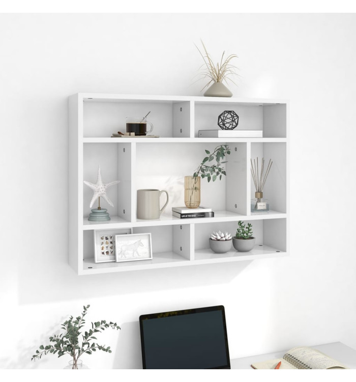 Étagère murale Blanc 75x16x55 cm Bois d’ingénierie | Mobilier & Déco