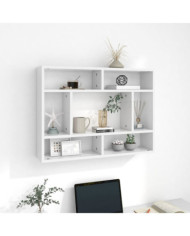 Étagère murale Blanc 75x16x55 cm Bois d’ingénierie | Mobilier & Déco