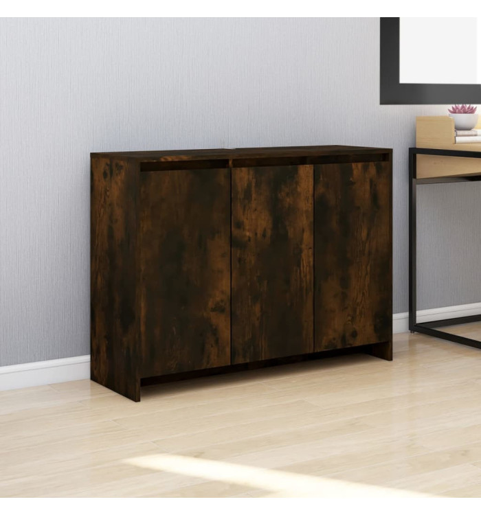 Buffet Chêne fumé 102x33x75 cm Bois d'ingénierie | Mobilier & Déco