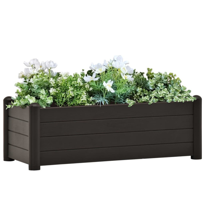 Lit surélevé de jardin PP Anthracite 100x43x35 cm | Mobilier & Déco