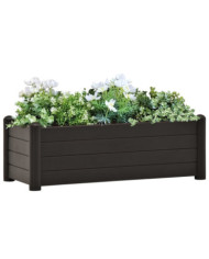 Lit surélevé de jardin PP Anthracite 100x43x35 cm | Mobilier & Déco