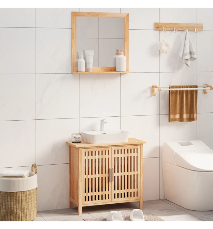 Ensemble de meubles de salle de bain 2 pcs Bois massif de noyer | Mobilier & Déco