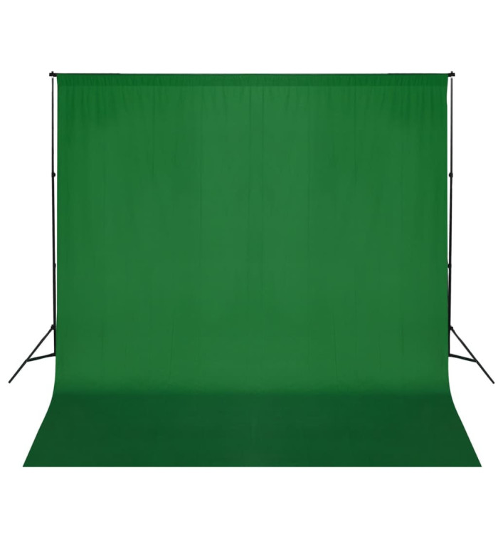 Système de support de toile de fond 600 x 300 cm Vert | Mobilier & Déco