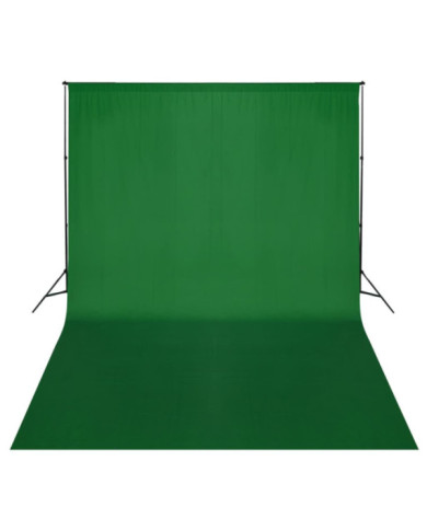Système de support de toile de fond 500 x 300 cm Vert | Mobilier & Déco