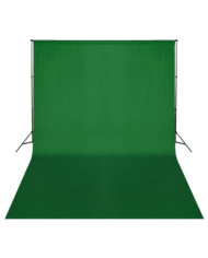 Système de support de toile de fond 500 x 300 cm Vert | Mobilier & Déco