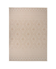 Tapis à tissage plat d'extérieur 120x170 cm Rayures brunes | Mobilier & Déco